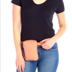 Frye Belt Bag / Fanny Pack Genuine Leather Black